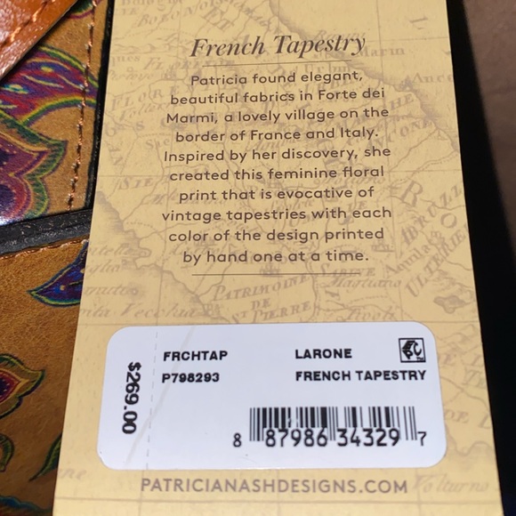 PATRICIA NASH FRENCH TAPESTRY LARONE SHOULDER BAG NWT & DUST BAG - Picture 10 of 16